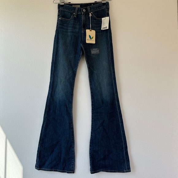 AG Adriano Goldschmied Anthropologie The Farrah 70’s Bell Bottom Jeans Sz 25 - Picture 3 of 10